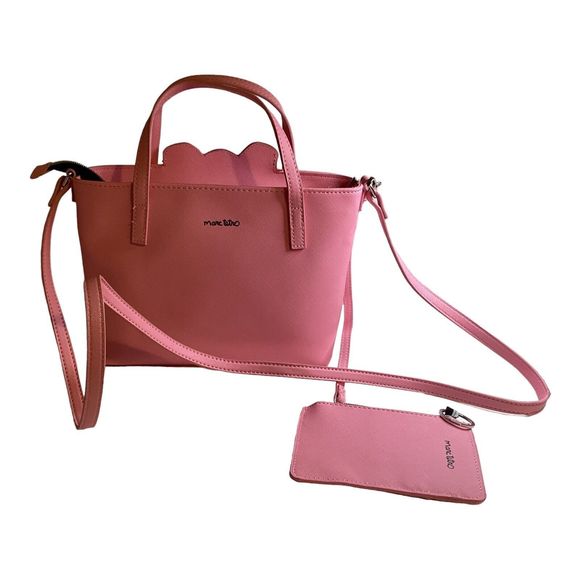 Marc Tetro Love My Yorkie Dog Pink Tote Bag Purse With Card Holder Wristlet - Picture 3 of 7